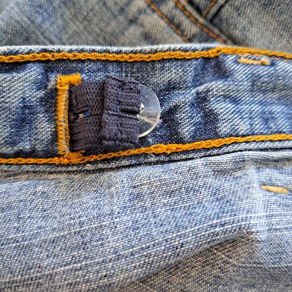 Old Navy Girl's Adjustable Tie Waist Cargo Capris Crops Denim Jeans Size 16.5 - Picture 8 of 8